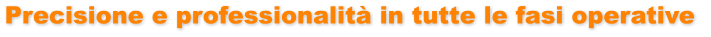 Precisione e professionalità in tutte le fasi operative